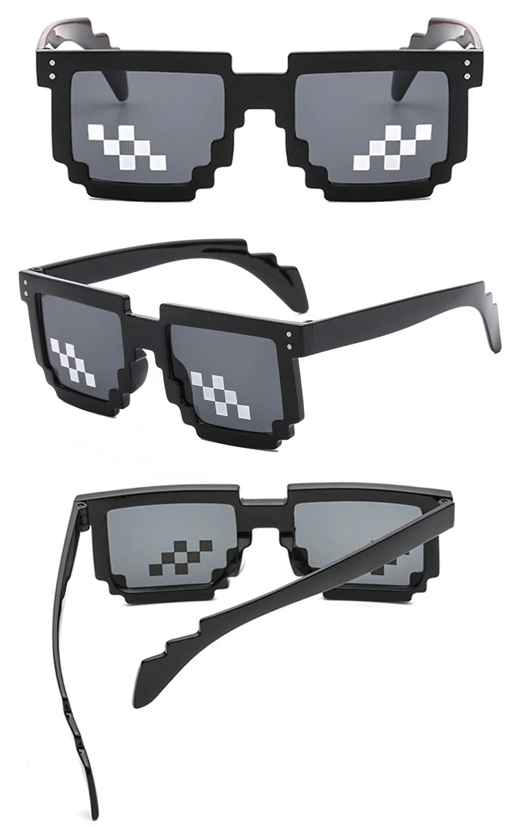 像素代码眼镜 8 位 mlg thug 生命太阳眼镜马赛克婚礼 80 年代复古