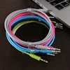 hot selling cheap nickel plating 3.5mm stereo jack cable car aux cable headphone audio cable speaker with aux 1m black/white