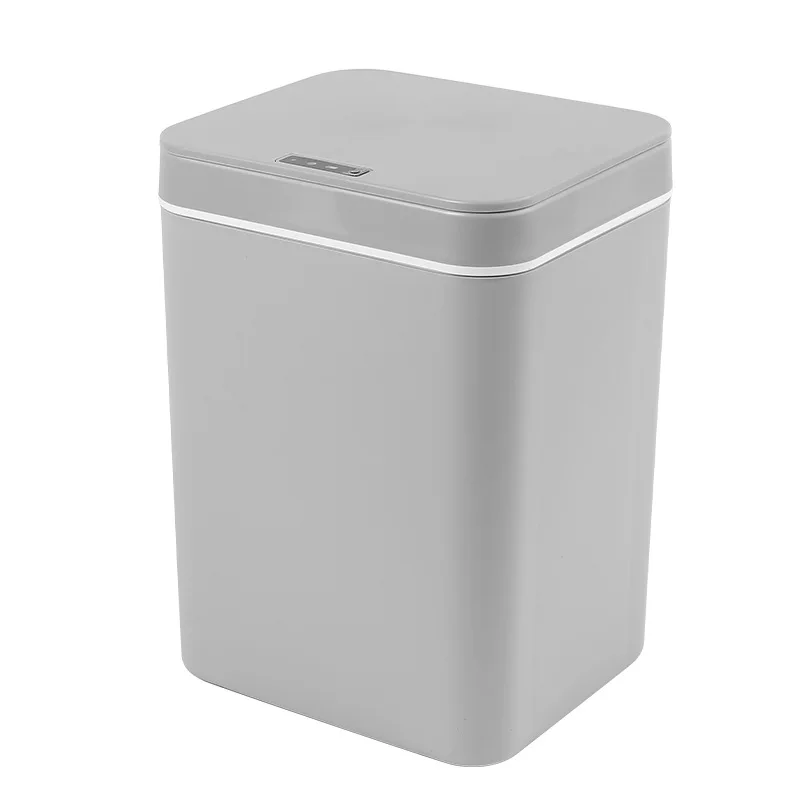 Automatic Sensor Touchless Abs Plastic Waste Bin With Lid Bathroom Kitchen Odor Remover Garbage