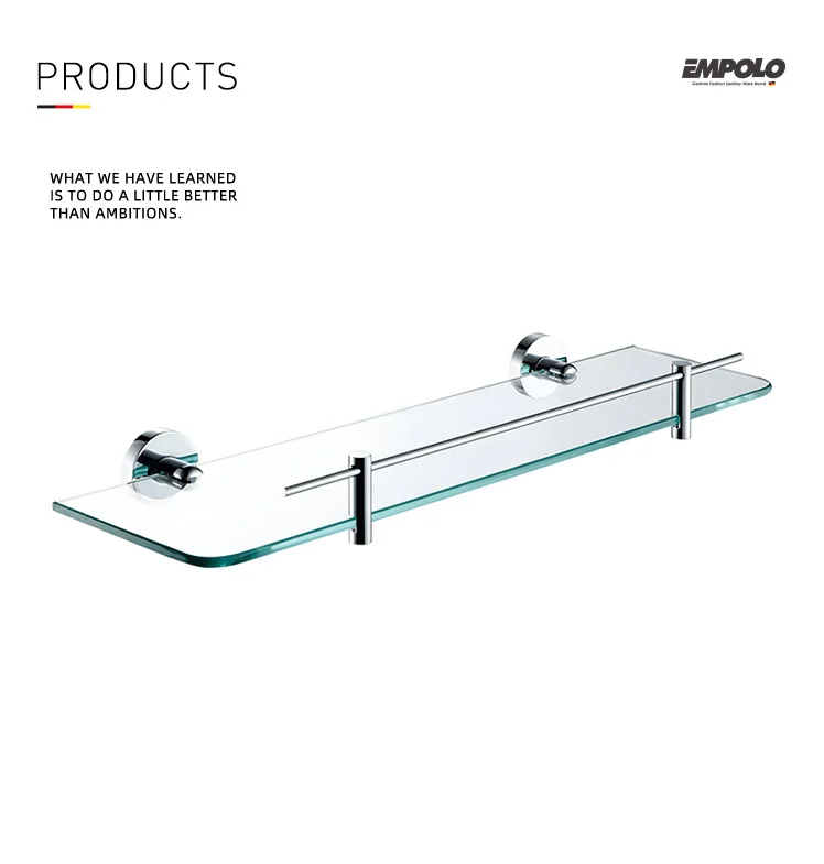 Direct Factory Single Tier Shower Glass Shelf Bathroom Corner Shelf