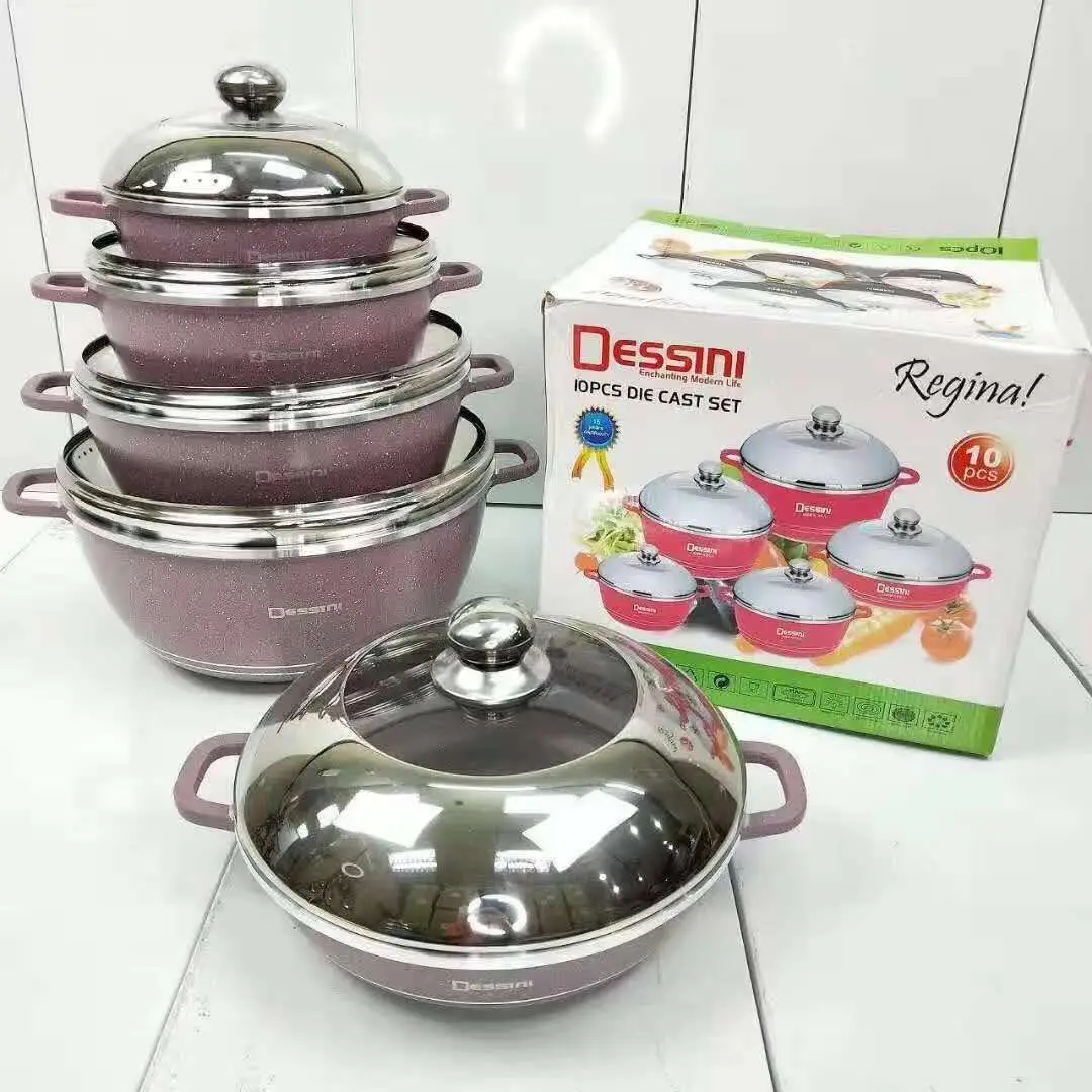 10pcs Die Casting Dessini Cookware Sets - Buy Die Casting ...
