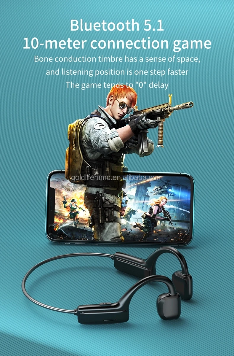 Hiking Foldable Sport Microphone Mobile Phone Open Ear Running Bone Conduction New Brands Earphone - ANKUX.COM