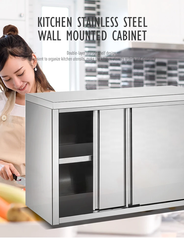 Kitchen Wall Mounted Storage Cabinet/Hanging Work Bench Dish Cabinet for Hospitality Equipment