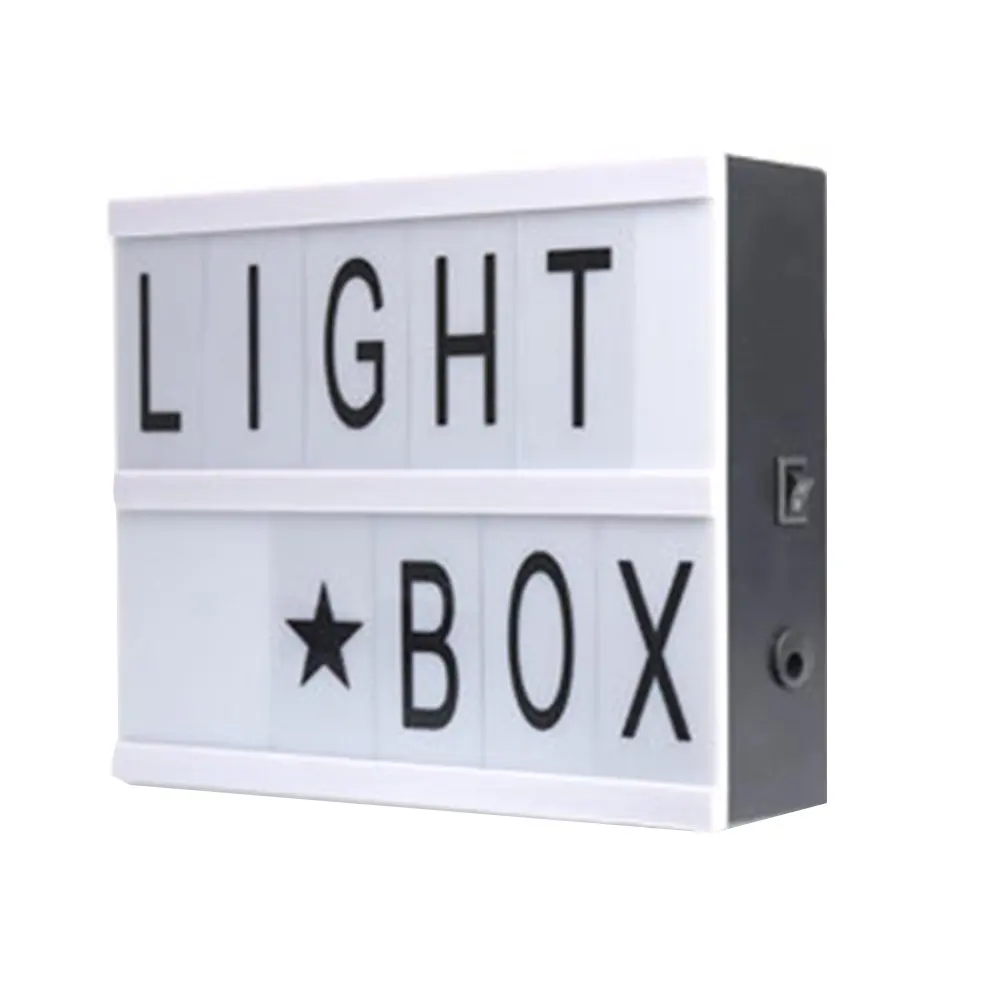 Numbers and Emojis Christmas Party Cinematic Light Up Box with 110 Letters A5 Size LED Message Cinema Sign for Home Decoration Birthday-Ideal Christmas Gift Choice Wedding 