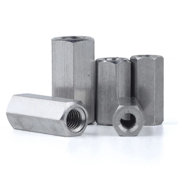 Iso 4034 Din6334 M16 Stainless Steel/ Carbon Steel Long Hex Coupling