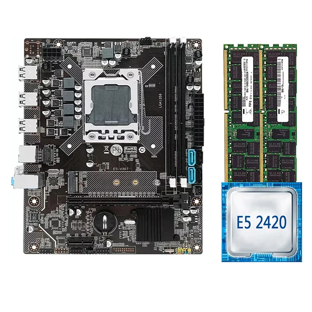 Rondsel amplitude Avonturier X79 Motherboard Lga 1356 Set Kit With Xeon E5 2420 Cpu Processor  8gb(2*4gb)ddr3 Ecc Ram Memory M.2 Nvme X79-v309 - Buy X79 Motherboard With  Xeon E5 2650 V2 4*4g Ddr3 1333 Reg