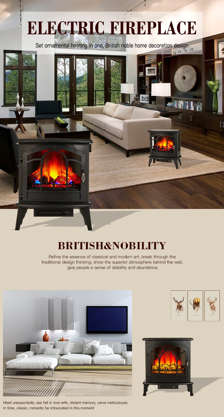 LED decor flame fire place electric portable fireplace heater