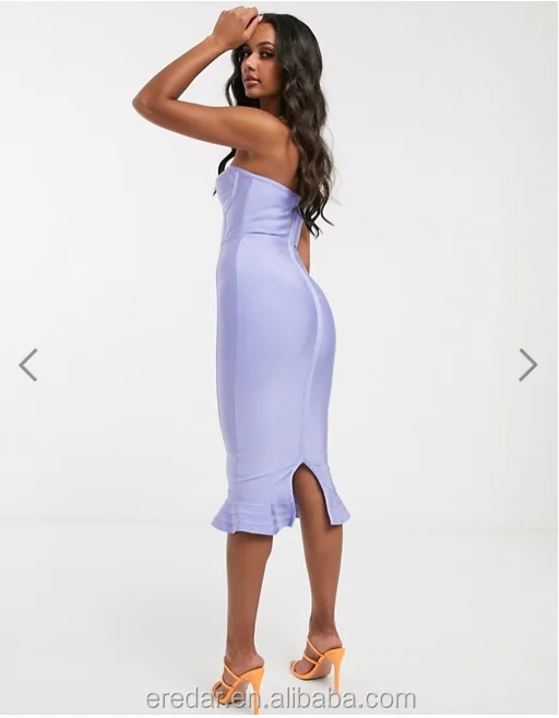 tight dress with frill bottom Big sale 