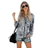 Latest Women Vintage Print Long Sleeve Skirt Blouse