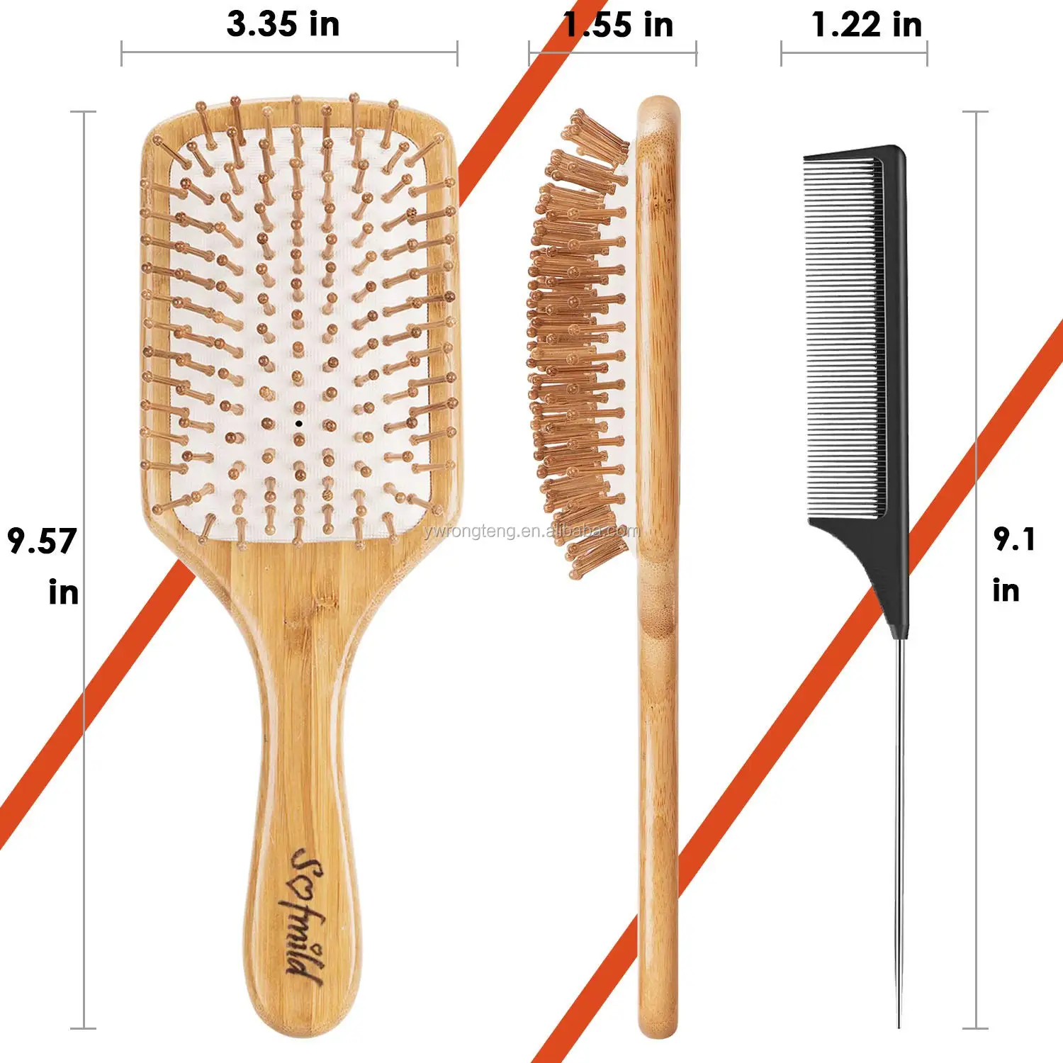 Bamboo Hair Brush, With Bamboo Bristles, Smooth Hair Tail Comb, Natural Eco-friendly  Hair Brush, Massage Scalp Thick Thin Curly Dry Hair Brushes | Bamboo Hair  Brush, With Bamboo Bristles, Smooth Hair Tail