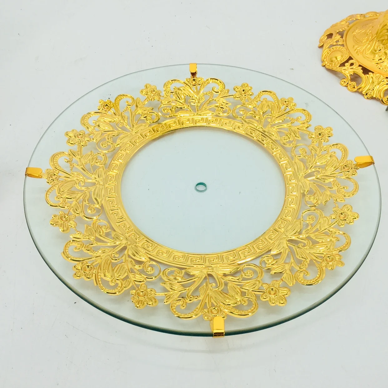 Fashion Table Decoration 2 Tiers Dry Fruit Dish Dry Fruit Plate Glass