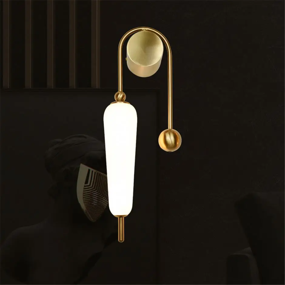 Small Fashion Luxury Light Corridor Lamp Minimalist Iron Hung Led Wall Lamps With Cord