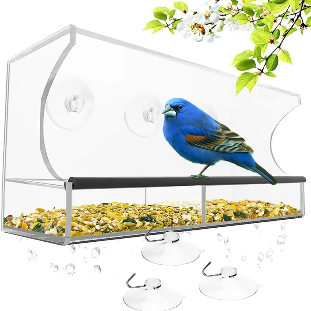 Vonvik Clear Acrylic Birds Cage Window Wild Bird Feeder - Buy Window