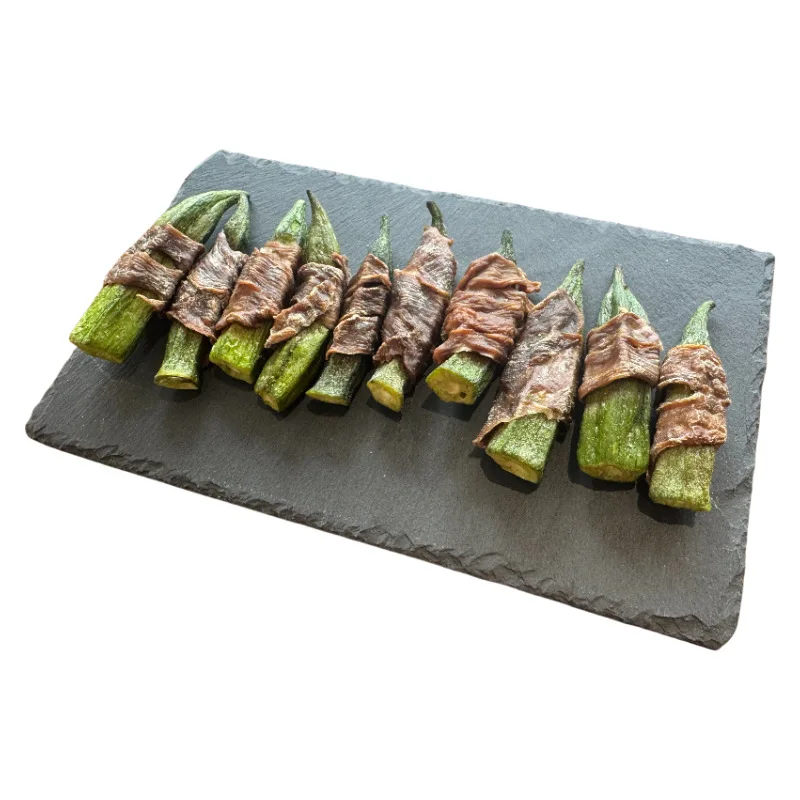 Factory Direct Wholesale Dog Snacks Duck Jerky Okra for Large & Small Dogs Grinding Stick Training Reward details
