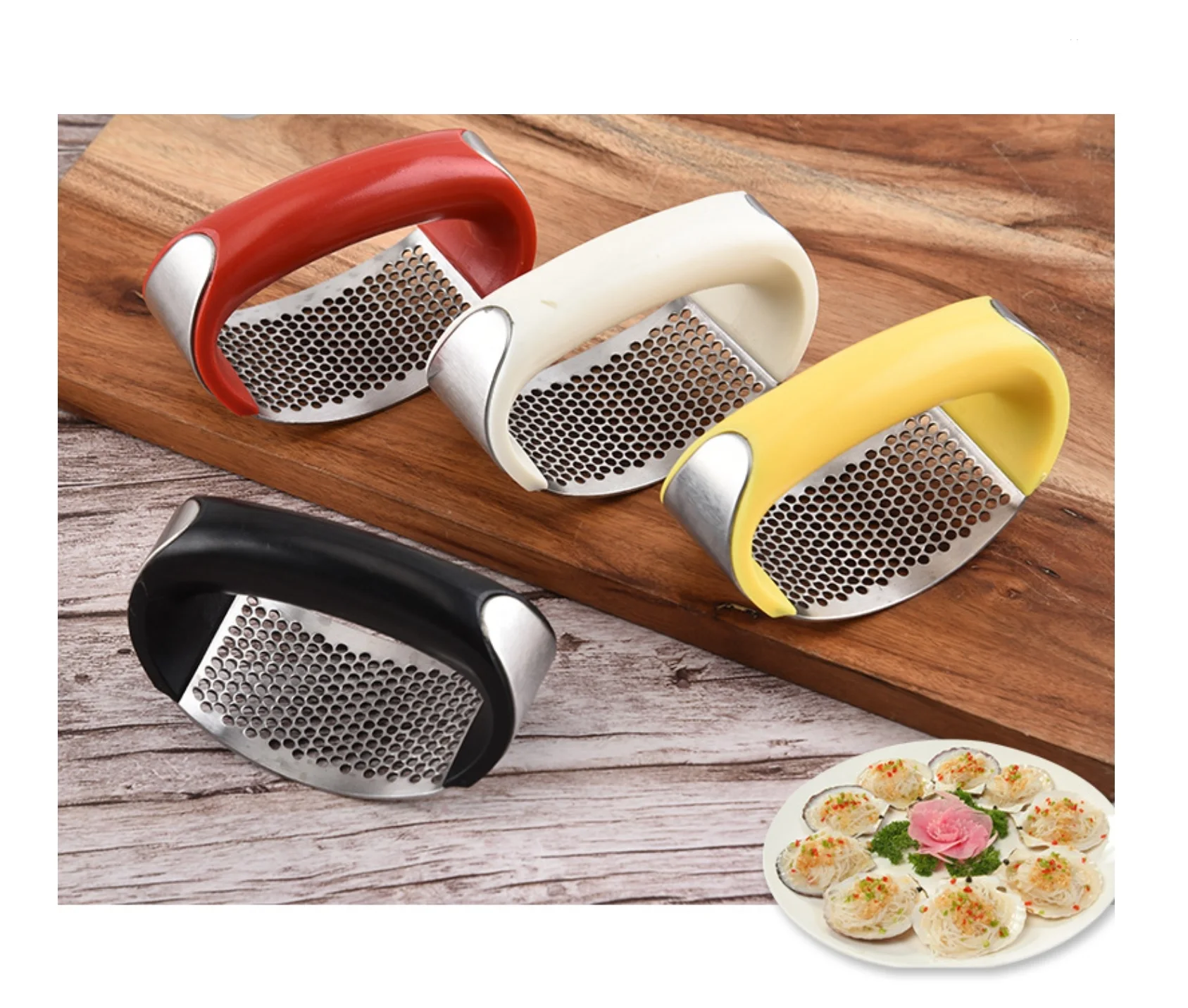 3 In 1stainless Steel 304 Ginger Garlic Press Stainless Steel Manual Garlic Press Juicer Press