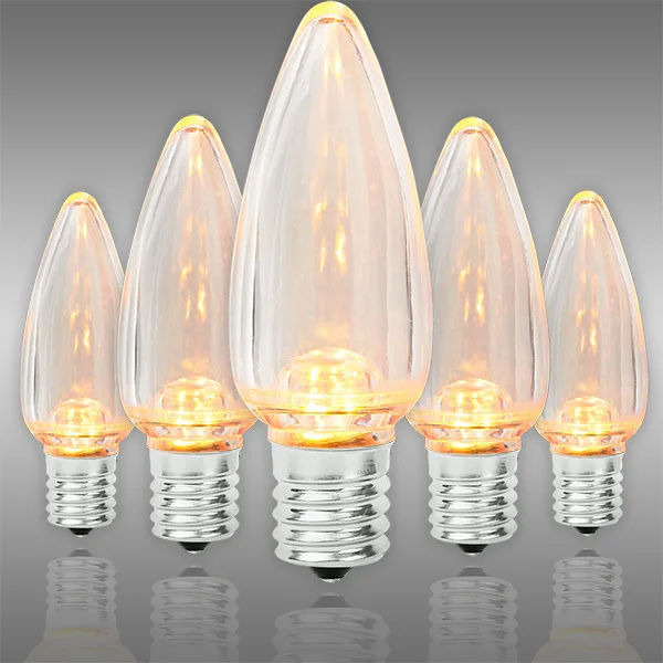 NEON Lighting LED C9 Warm White Christmas Light Bulbs Incandescent Look with Power Savings of LED