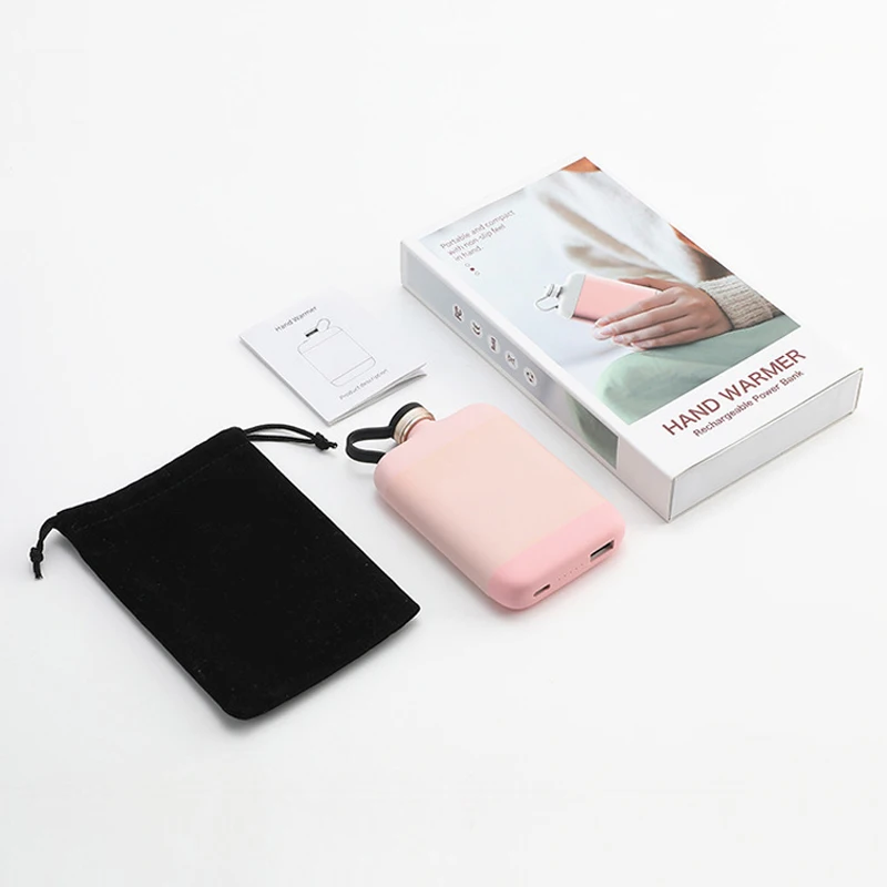 Factory Wholesale Bottle Shaped Rechargeable Hand Warmer Power Bank 10000mAh with Built-in Cable - ANKUX.COM