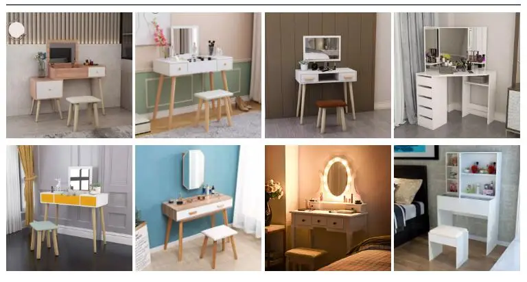 Modern Woman French Style Vanity New Design Indian Dressing Table
