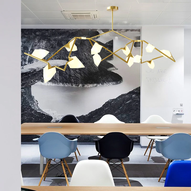 
Nordic Large Hotel Modern Luxury Acrylic Firefly Style Chandelier Pendant Lighting for Hotel Living Room Indoor 