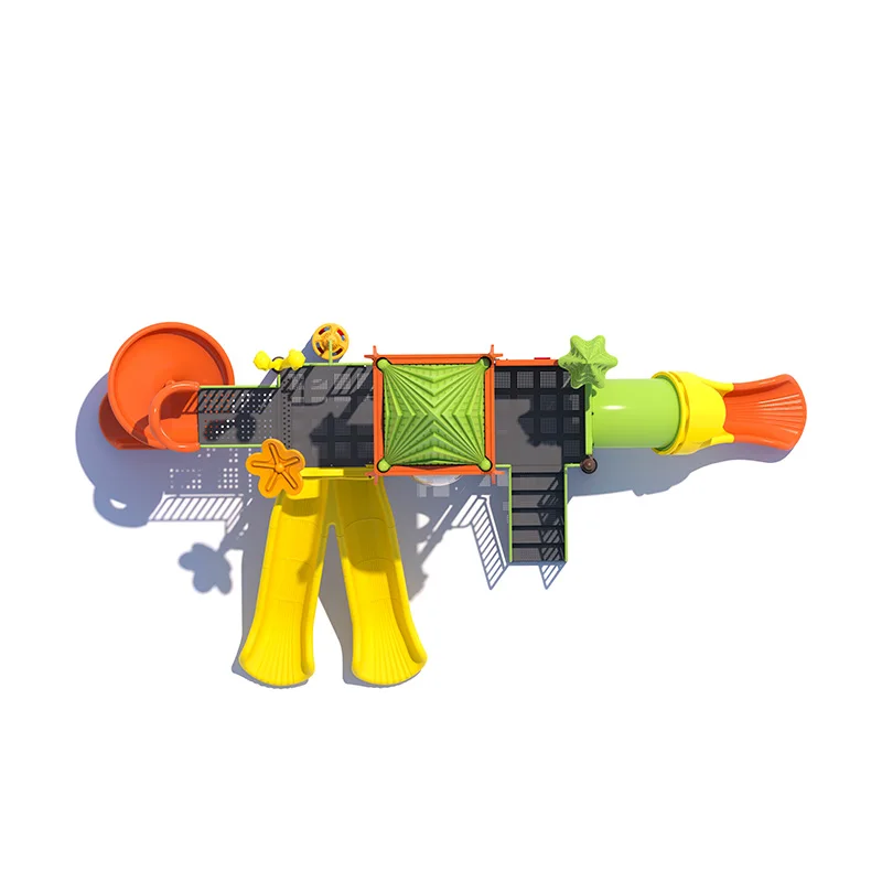 Feelkids ALITA- NC24189 High Capacity Outdoor Playground Equipment Red Plastic+Galvanized Pipe Slide Children's Amusement Park manufacture