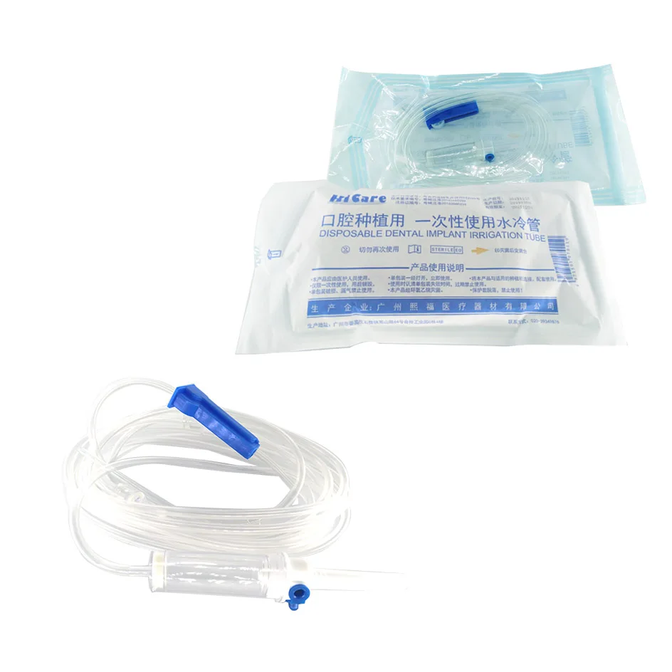 surgical dental irrigation tube for implant handpiece motor