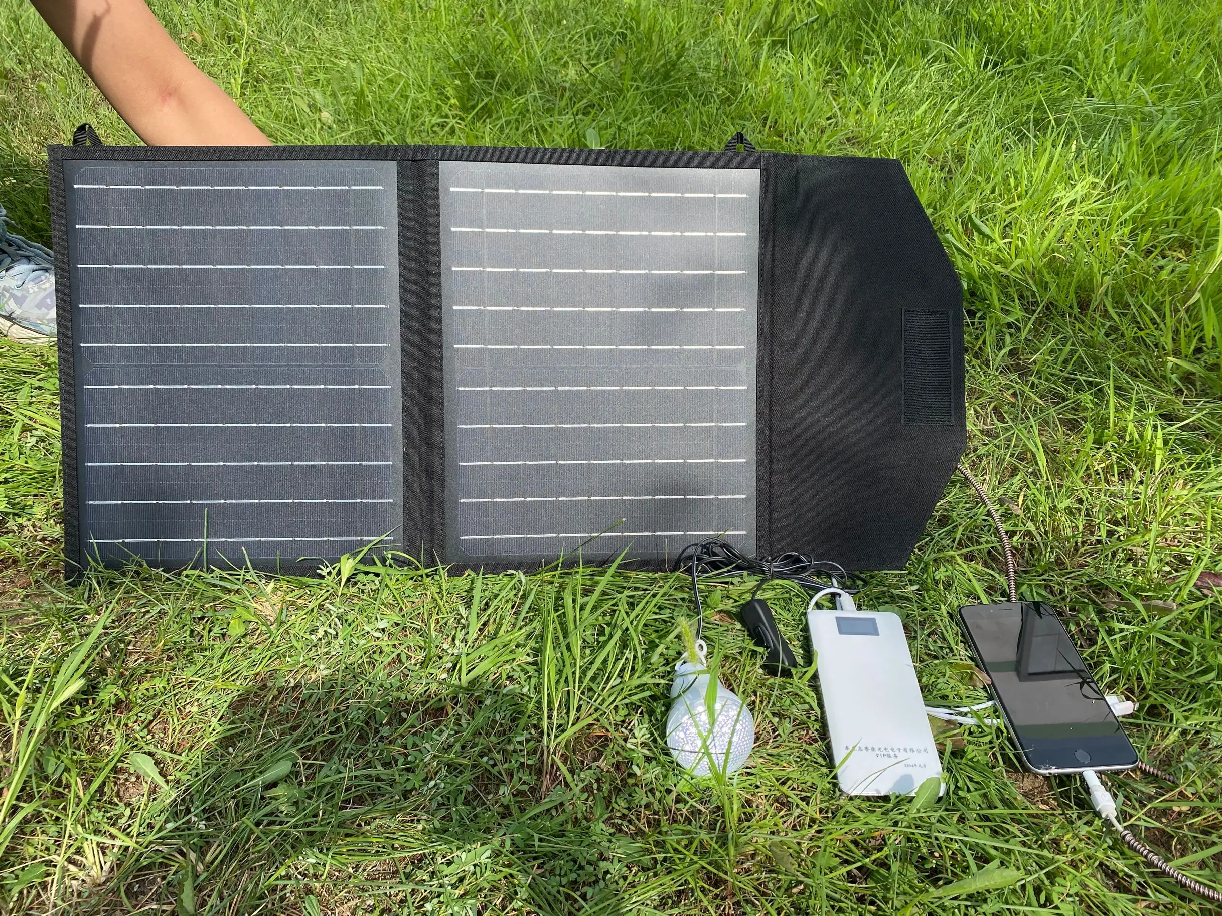 Portable Foldable Solar Panel 30w With Dc And Usb Output For Camping ...