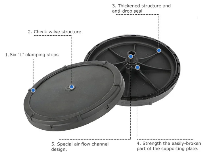 Epdm Oxygen Fine Bubble Disc Diffuser Rubber Membrane Air Diffuser ...