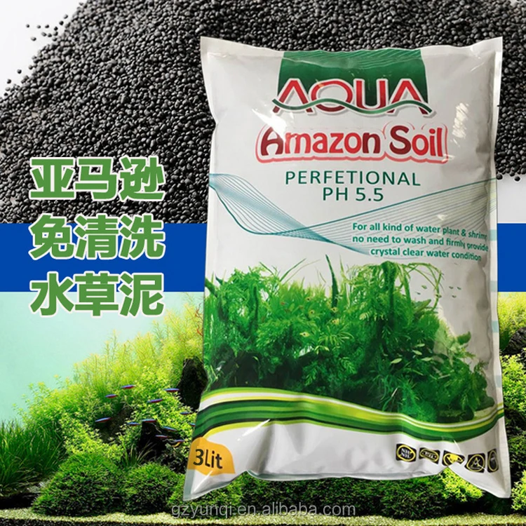 9l Aquarium Small Size Nature Black Powder Type Aqua Soil For Aquarium
