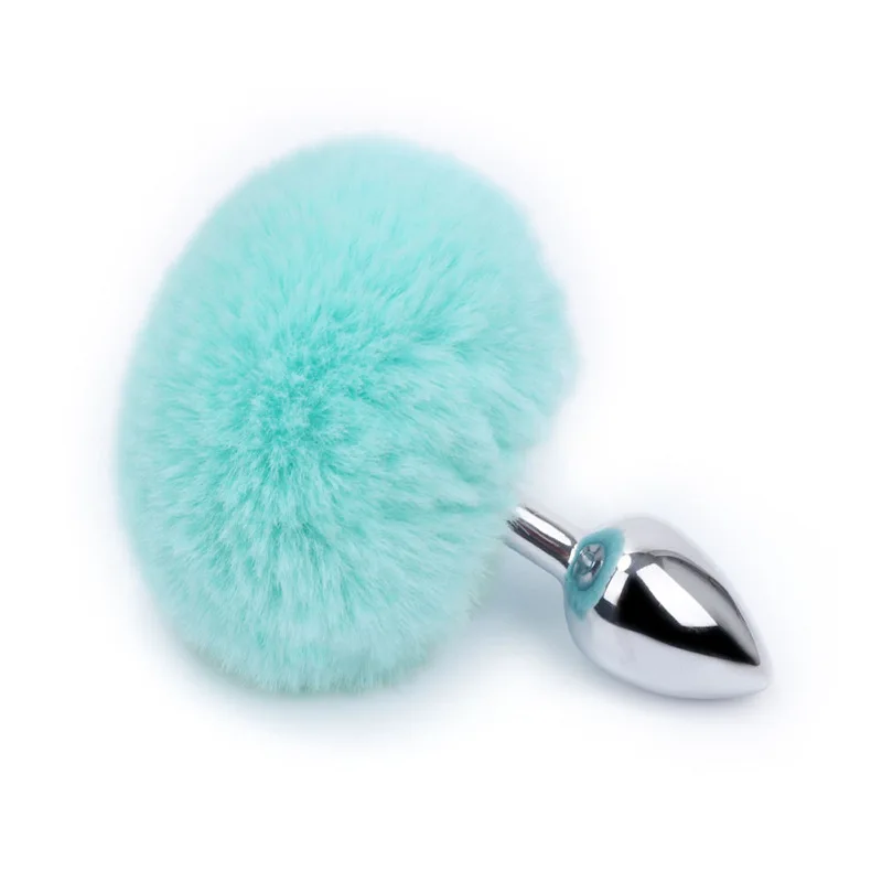 Hot Sale Colorful Faux Fox Fur Anal Plug Sex Fuzzy Ball Tail Butt Plug Teaser Sex Backyard Anus