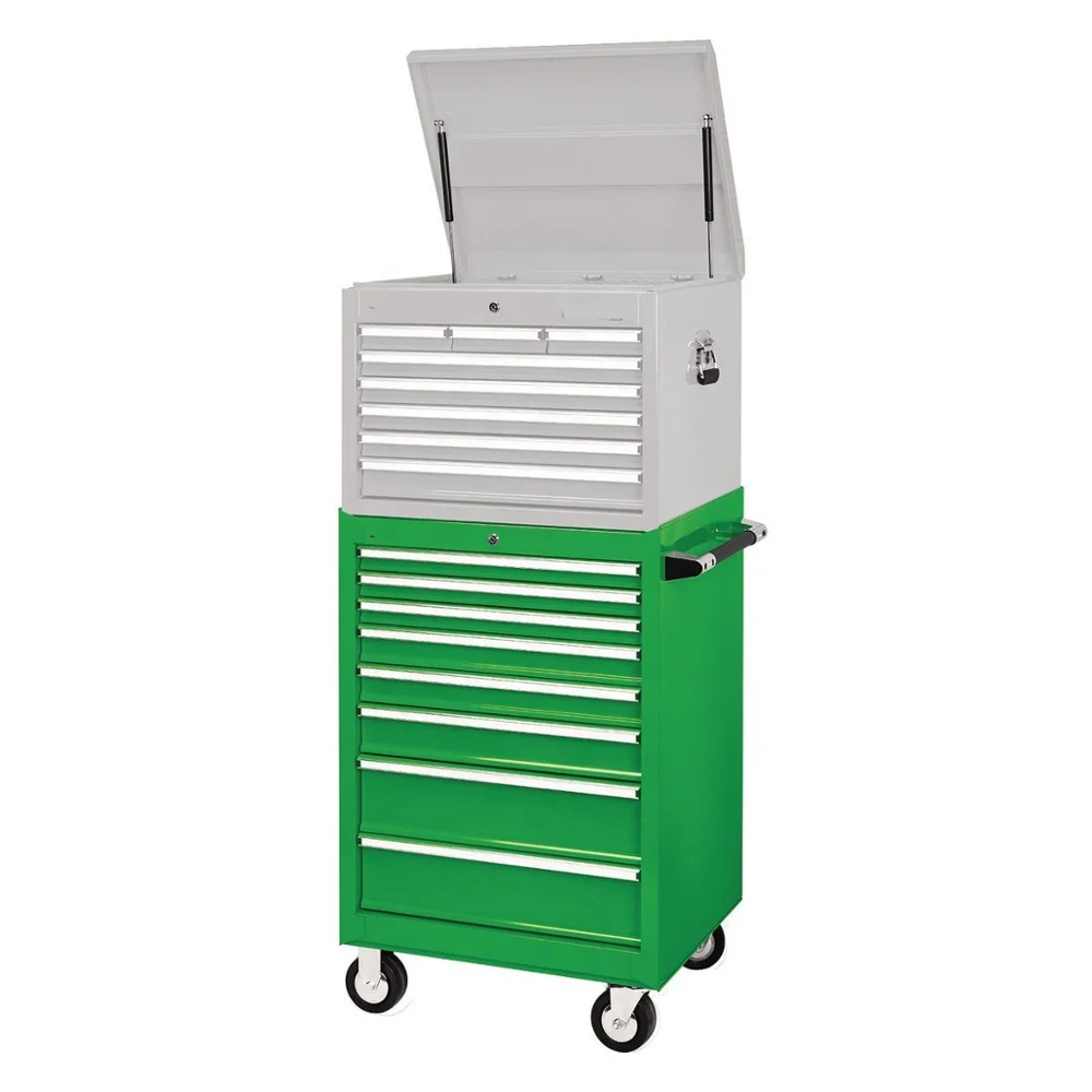 Wholesale Workshop Garage Warehouse Storage Rolling Metal Tool Cabinet with Top Chest Removable Tool Box factory