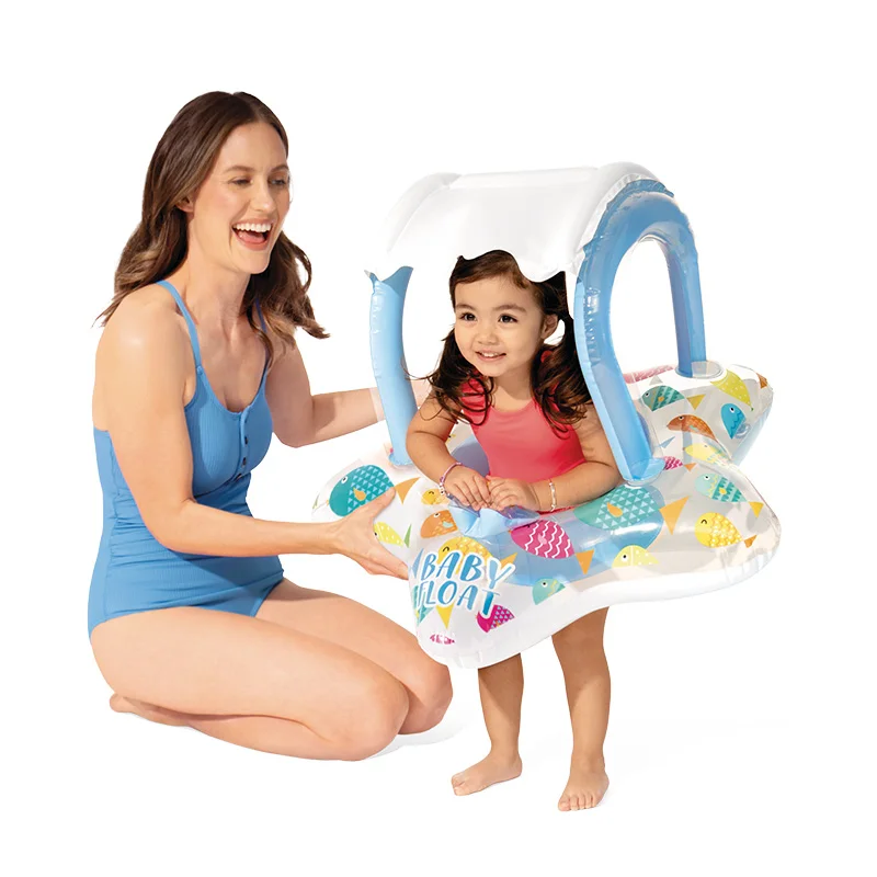 Intex 56573 32FT Star-Shaped Kiddie Pool Float with Canopy for Children ...
