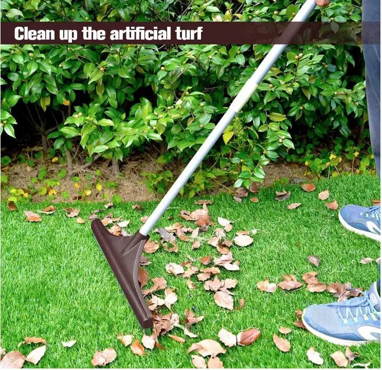 Telescopic Artificial Turf Cleaning Brush Lightweight Steel Handle