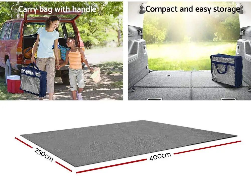 4x2.5m Annex Matting Caravan Beach Sand Free Floor Mat Multimat Blanket