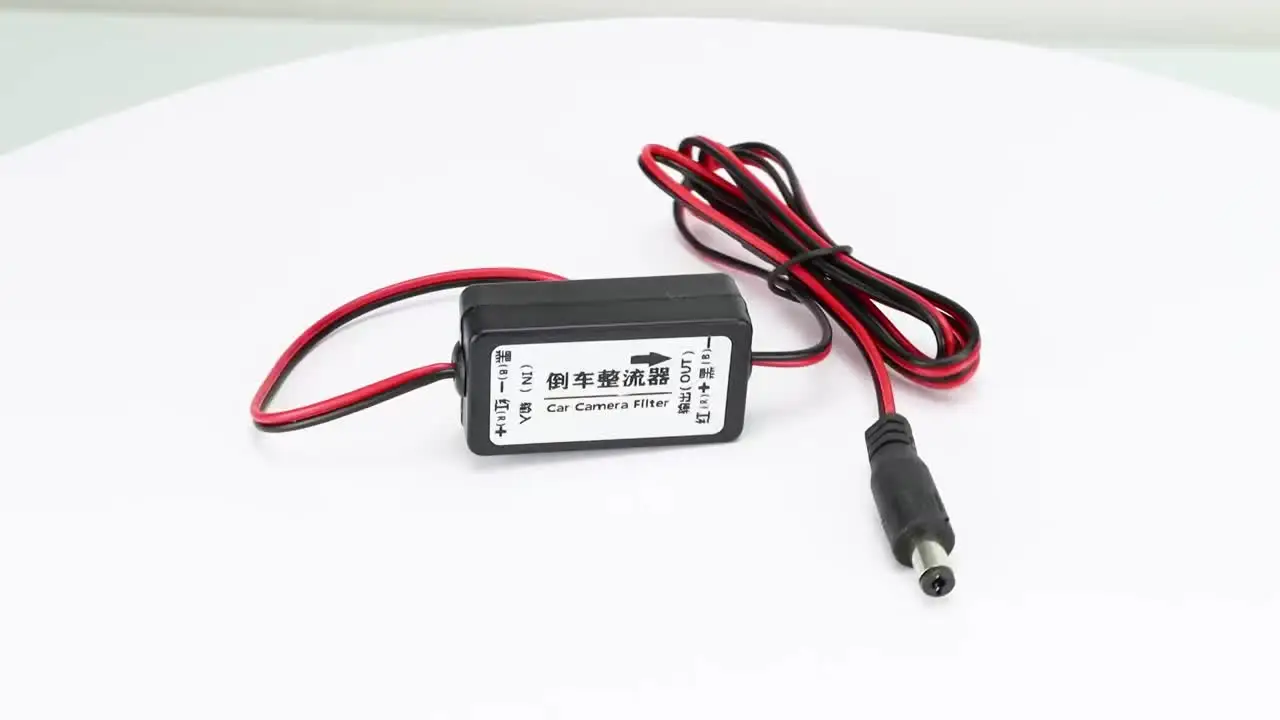 Filtro Raddrizzatore 12V DC Per Telecamera Posteriore Auto – Adattatore Di Alimentazione Per Veicoli Tedeschi/americani