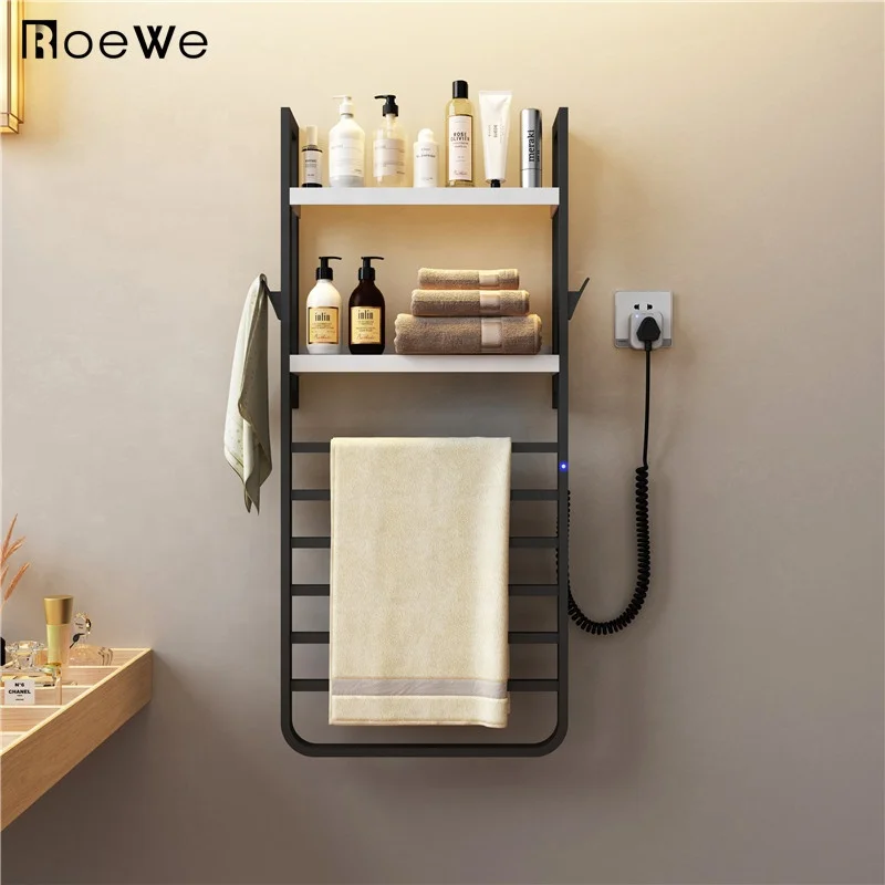 Bathroom Stainless Steel Electrothermal Towel Dryer Rail Shelf Smart Home Wall Mounted Electric