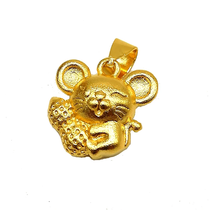 Latest Design Cute Gold Plated Animal Lucky Rat Pendant Women's Jewelry ...