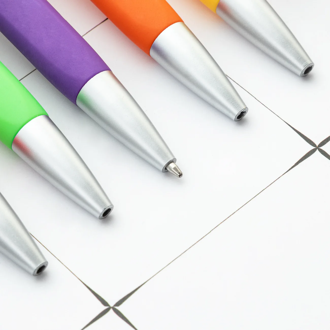 Business Plastic Pen With Custom Logo Slim Gift Advertising Promotion