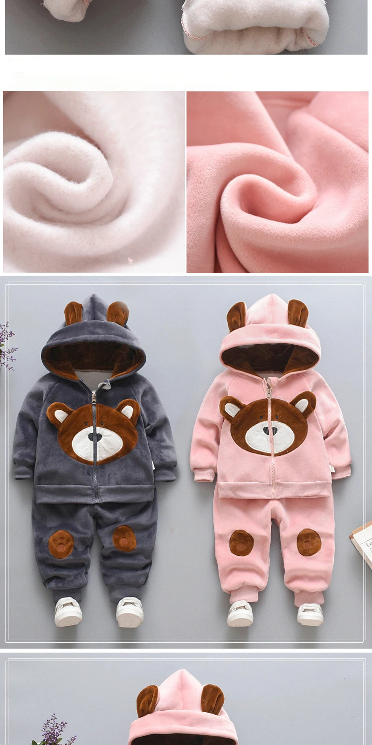 Ebay Hot Sale Winter Clothing New Kids Bear Hooded Suit Skin Friendly ...