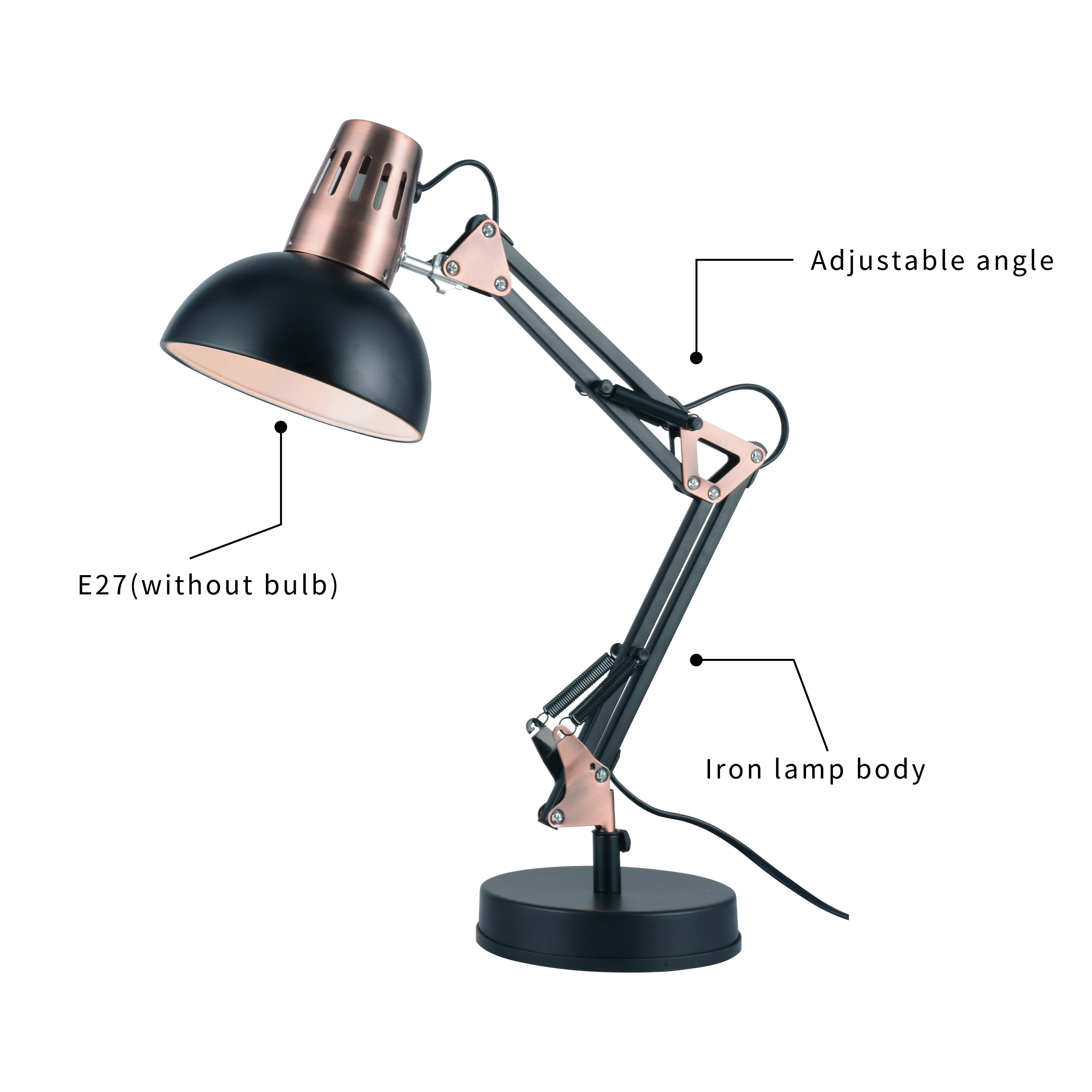 How Bright Modern Office Table Reading Light Vintage Adjustable Metal ...