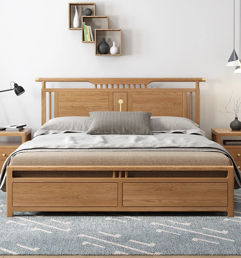 product-BoomDear Wood-Luxury Hotel Wooden Bed Bedroom Furniture Wooden Bed Frame antique bedroom fur