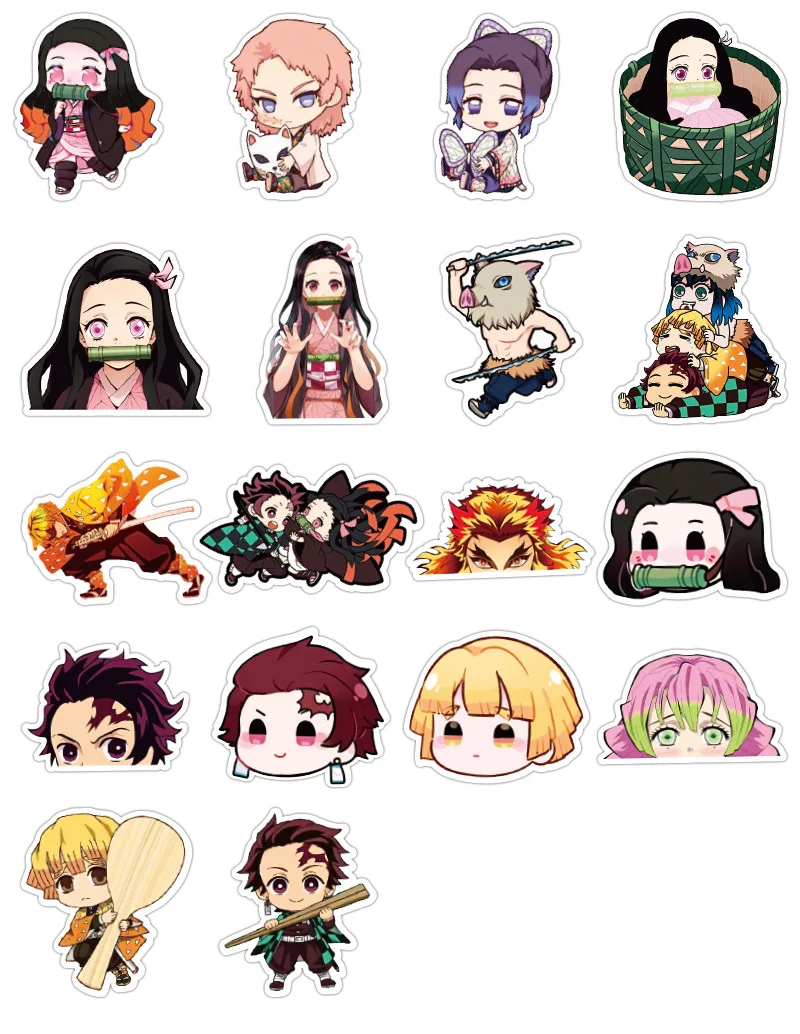 50 pcs anime removable waterproof cute demon slayer car travel water bottle cup laptop mirror stickers vinyl buy anime stickers stickers vinyl sticker vinyl product on alibaba com