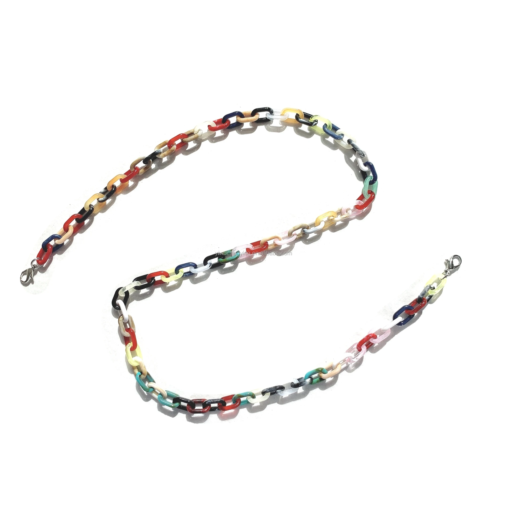 Fancy Acetate Eyewear Eyeglass Chains Big Flat String Chunky Glasses