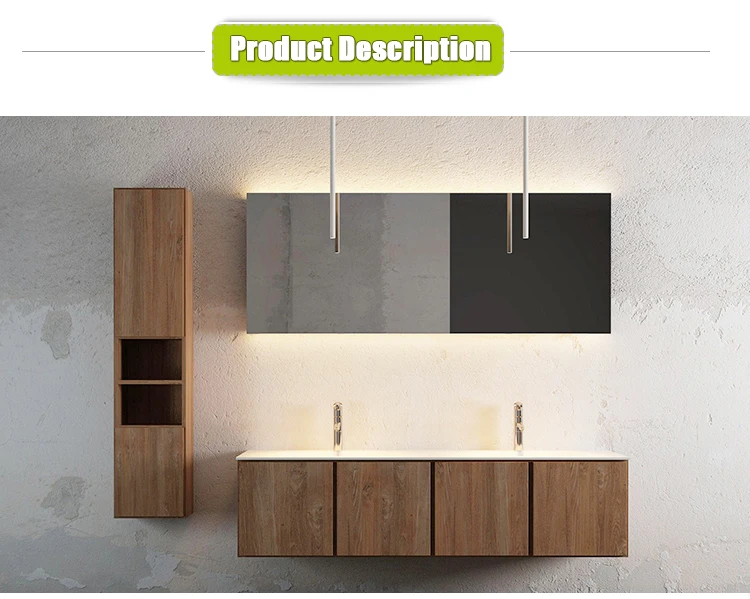 Modern style solid wood hanging bathroom cabinets for bathroom projects