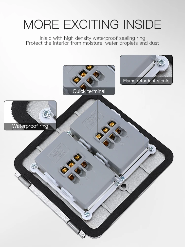 Wholesale American Standard multi module 16A open floor socket