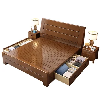 Featured image of post Wood Bed Frame With Drawers Queen - It also offers many advantages over other types of bed frames.