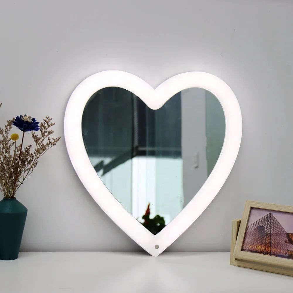 Trendecor Backlit Light up Art Edge Led Make up Mirror Wall lamp