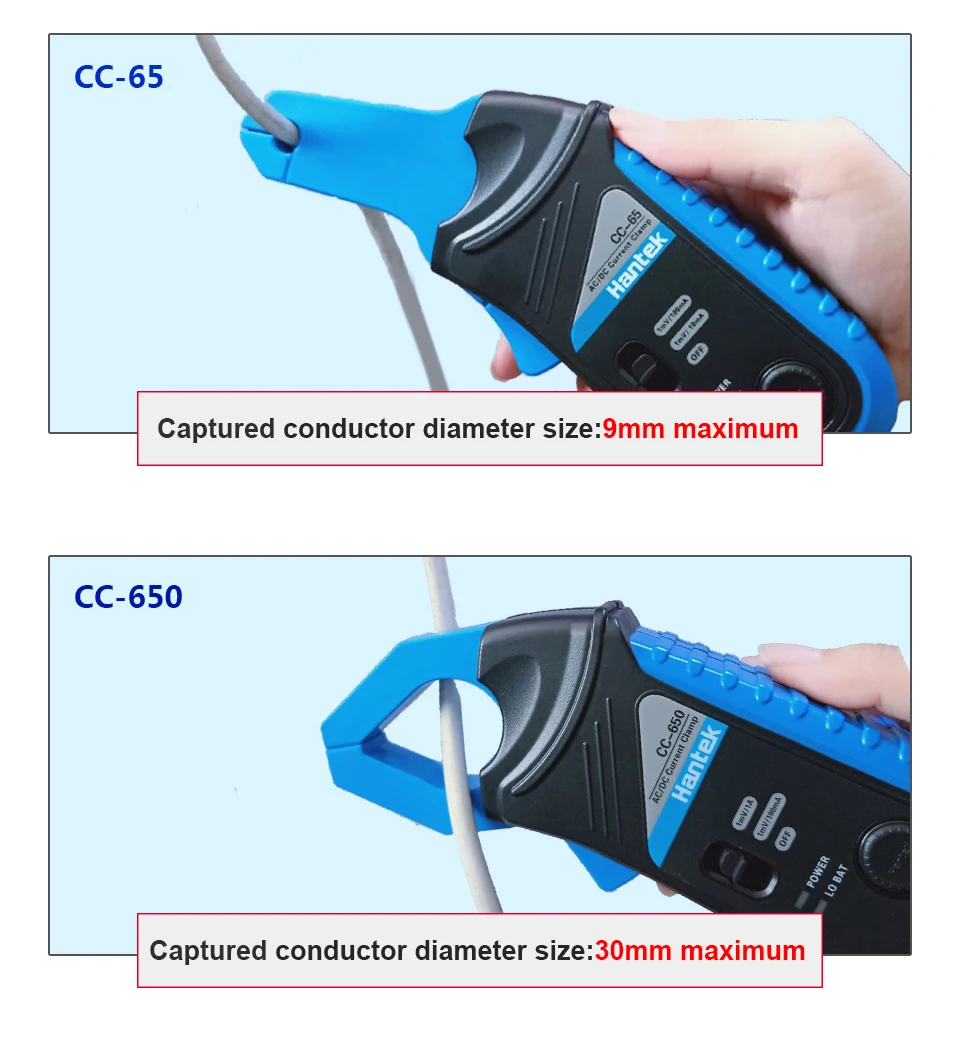 Hantek Oscilloscope Ac/dc Current Clamp Probe Cc65 Cc650 20khz/400hz