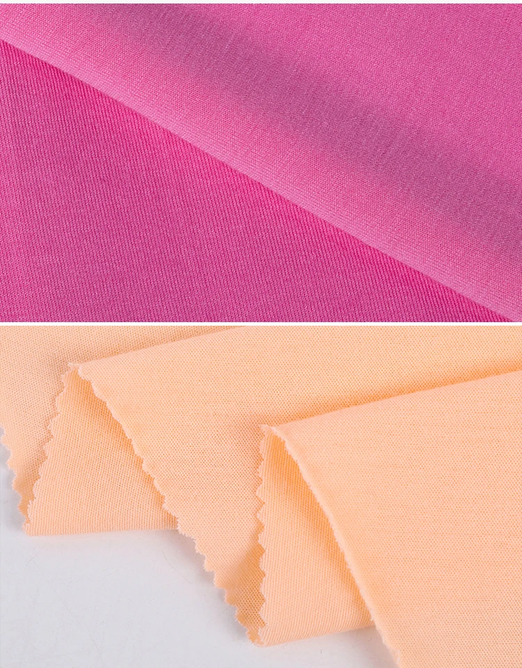 Wholesale Textile 95 Cotton 5 Spandex Single Jersey Knit Fabric Stock