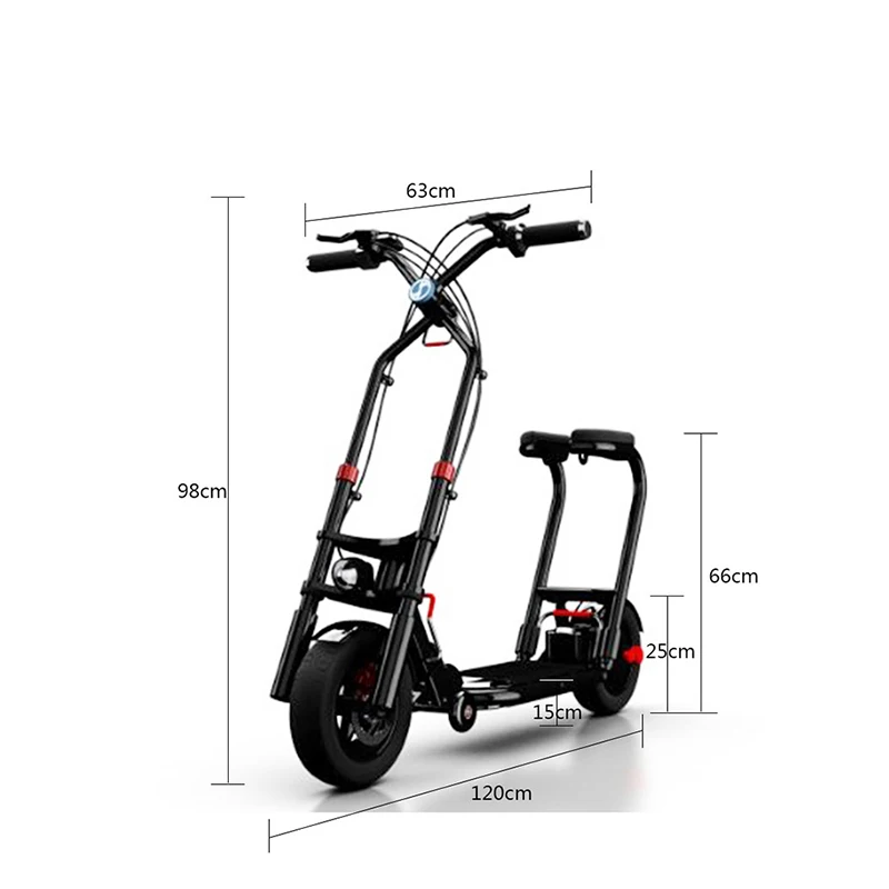 Новый продукт мощный мощность двигатель мини с 48 в 10ah Fat Tire взрослых Электрический скутер