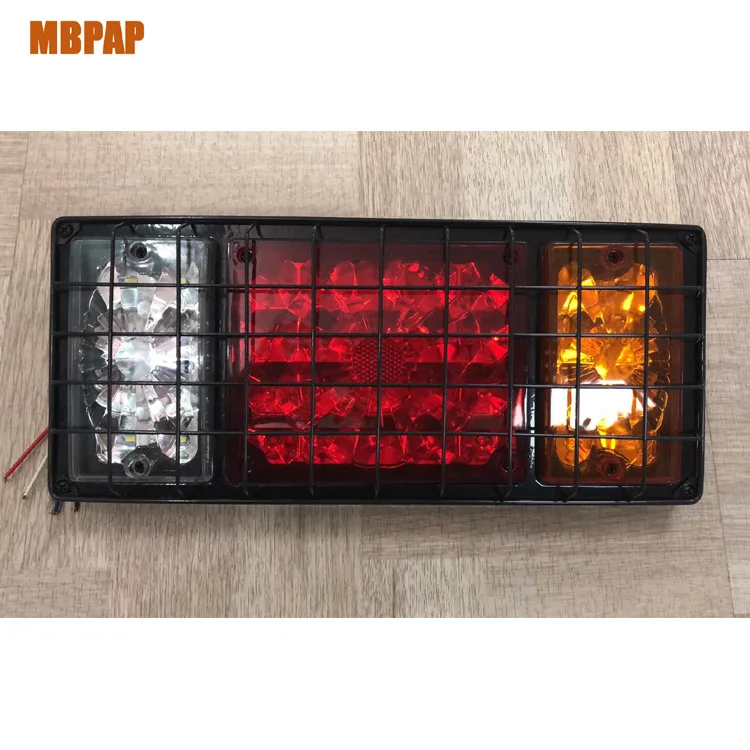 iron net protect 24V/12V   led trailer tail light led trailer truck rear tail light lamp for DAF SCANIA MECEDES MAN